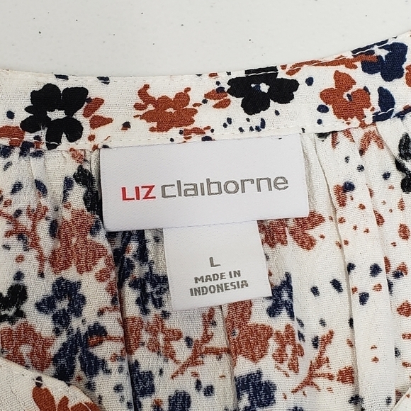 Liz Claiborne Sleeveless Button Up Top Womens Size Large - Picture 4 of 5